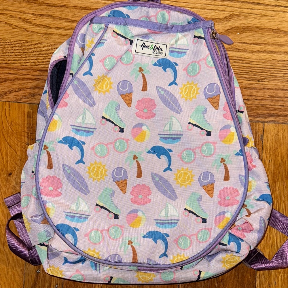 Amelia's Kids Patterned Backpack - Purple and Multicolor